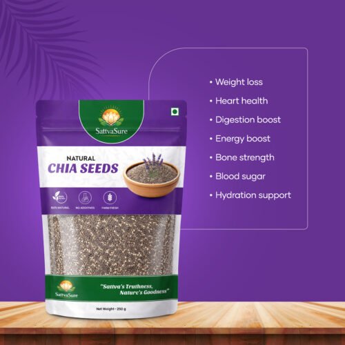 Seed Bloom Natural Chia Seeds - High Fiber, Omega-3 & Protein Superfood