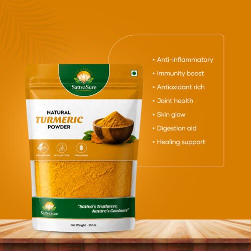 Rishi Krishi Natural Lakadong Turmeric Powder (High Curcumin) - Anti-Inflammatory & Immunity Booster